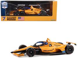 Greenlight - Dallara IndyCar #7 Alexander Rossi "McLaren" 60th Anniversary Triple Crown Indy 500 Livery NTT IndyCar 2023 1/18 - Yellow With Black
