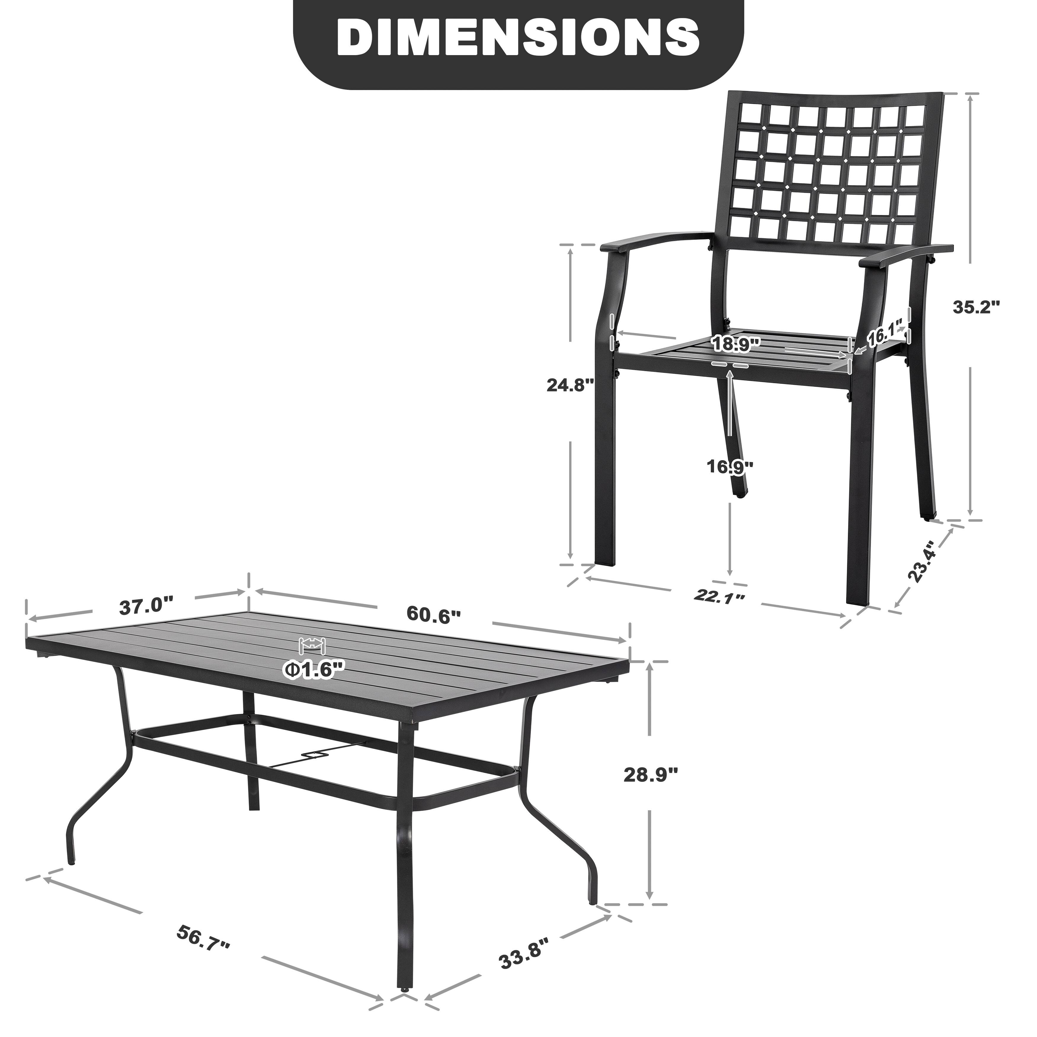 DIMENSIONS  
18.9" 16.1" 35.2" 24.8" 16.9" 37.0" 1.6" 60.6" 22.1" 23.4" 28.9" 56.7" 33.8"