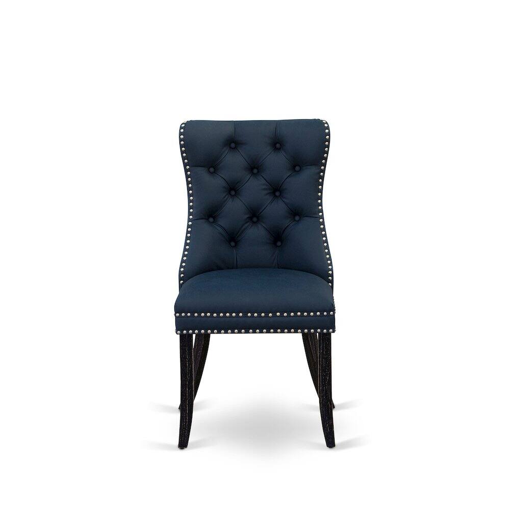 Alt View 1. East West Furniture - Parson Kitchen Chairs - Black.