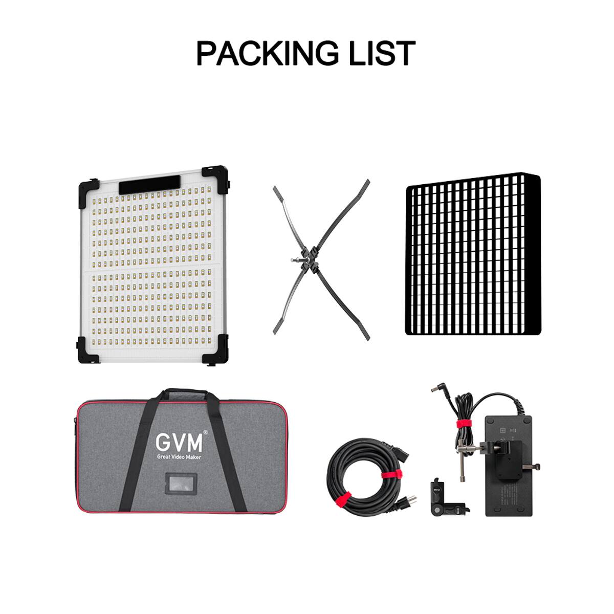 PACKING LIST

GVM Great Video Maker