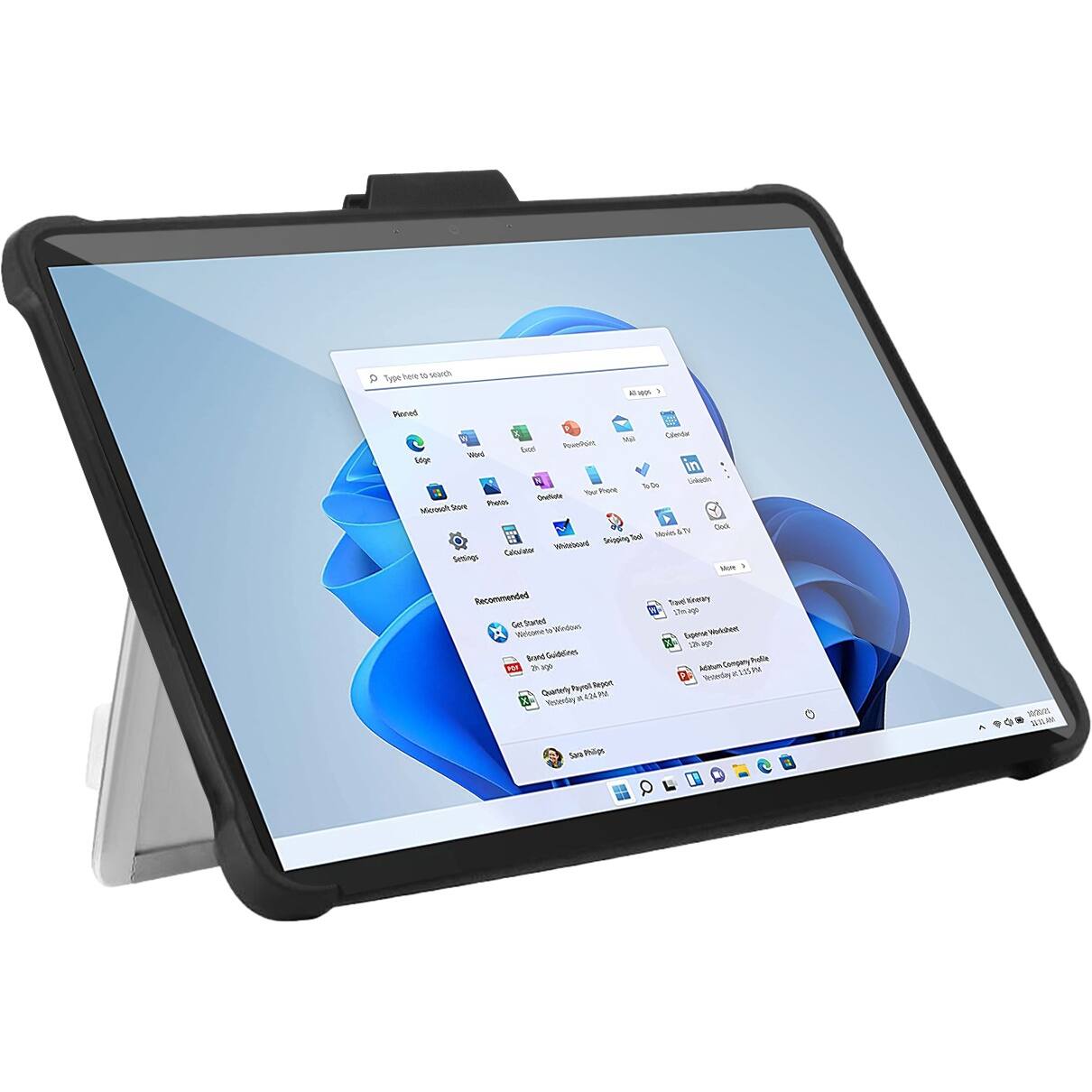 Alt View 11. SaharaCase - DEFENCE Series Case for Microsoft Surface Pro 8 - Black/Clear.