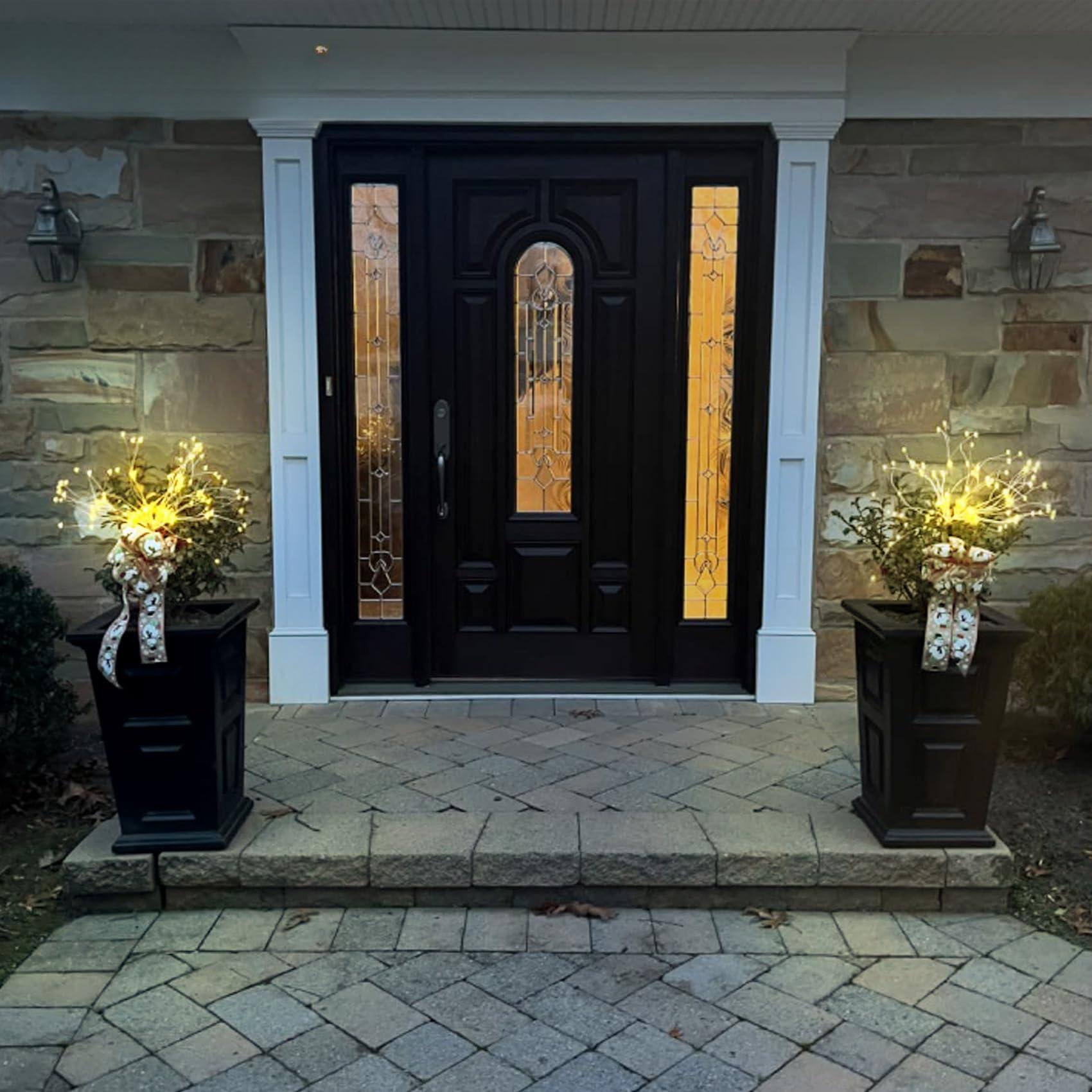 Alt View 7. Paradigms Interiors - Solar Lights Outdoor Garden Light Waterproof For Yard Diy Outside - 120 Led Sparklers Warm Lighting Patio D... - Colorful-4 PACK.