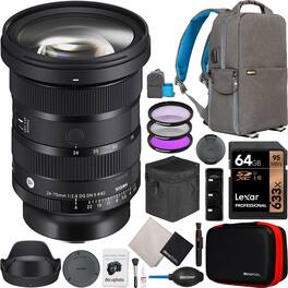 Sigma - 24-70mm F2.8 DG DN II Art Lens Kit for Sony E-Mount Full Frame Cameras Bundle