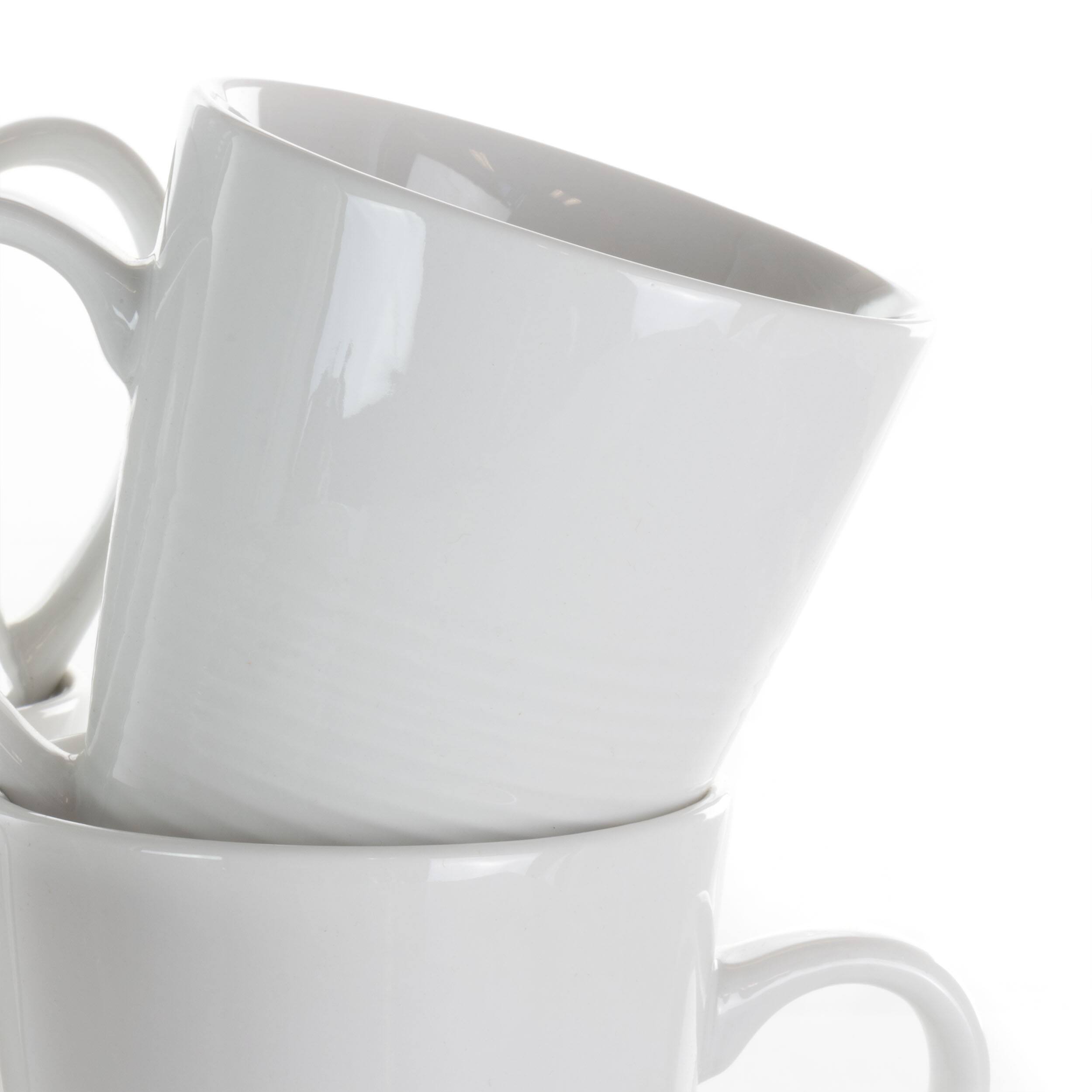 Alt View 2. Elama - Elama Amie 8 Piece 12 Ounce Porcelain Mug Set in White - White.