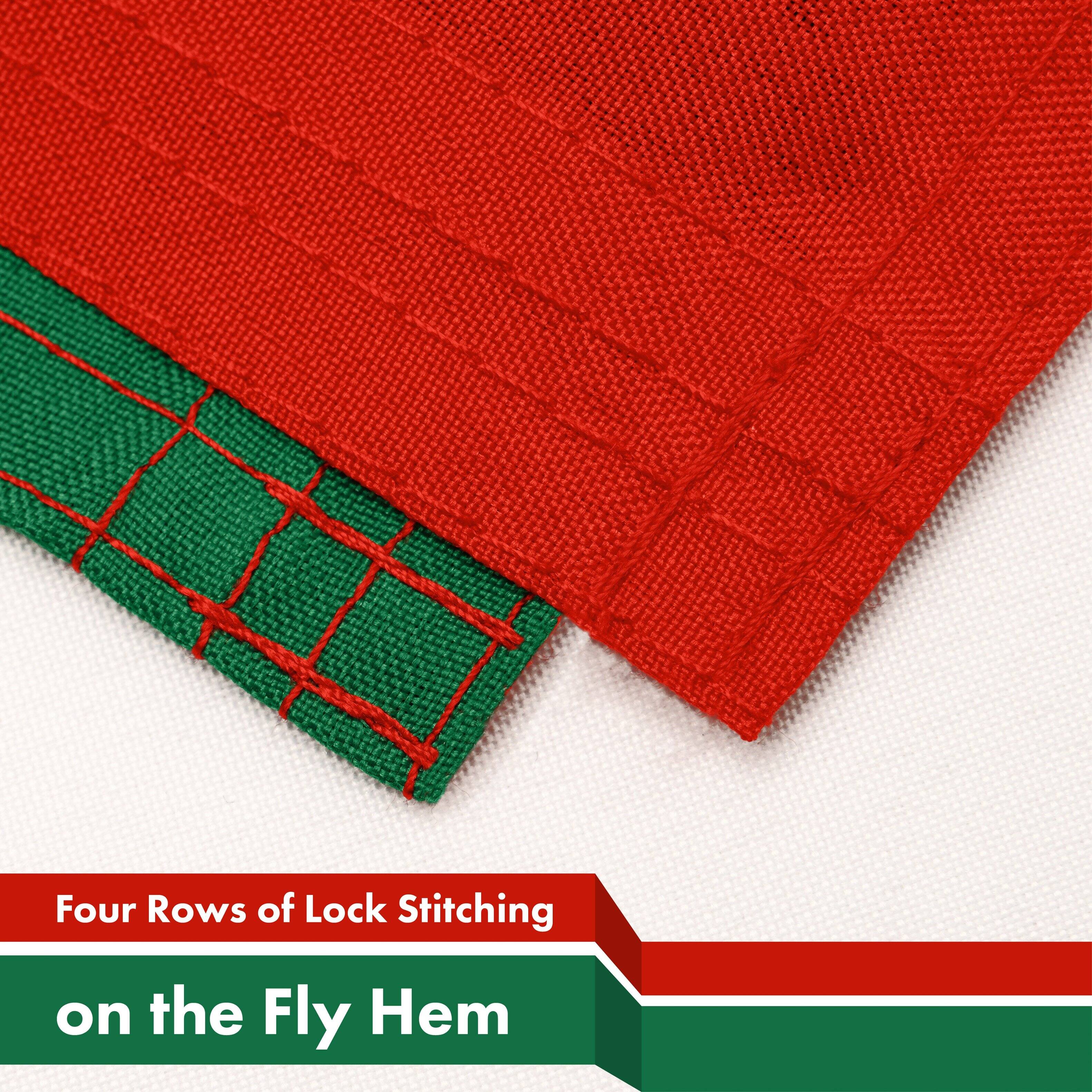 Four Rows of Lock Stitching on the Fly Hem