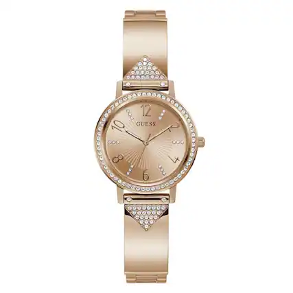 Front. Guess - Guess Women's Tri Luxe Rose gold Dial Watch - GW0474L3 - Rose gold.