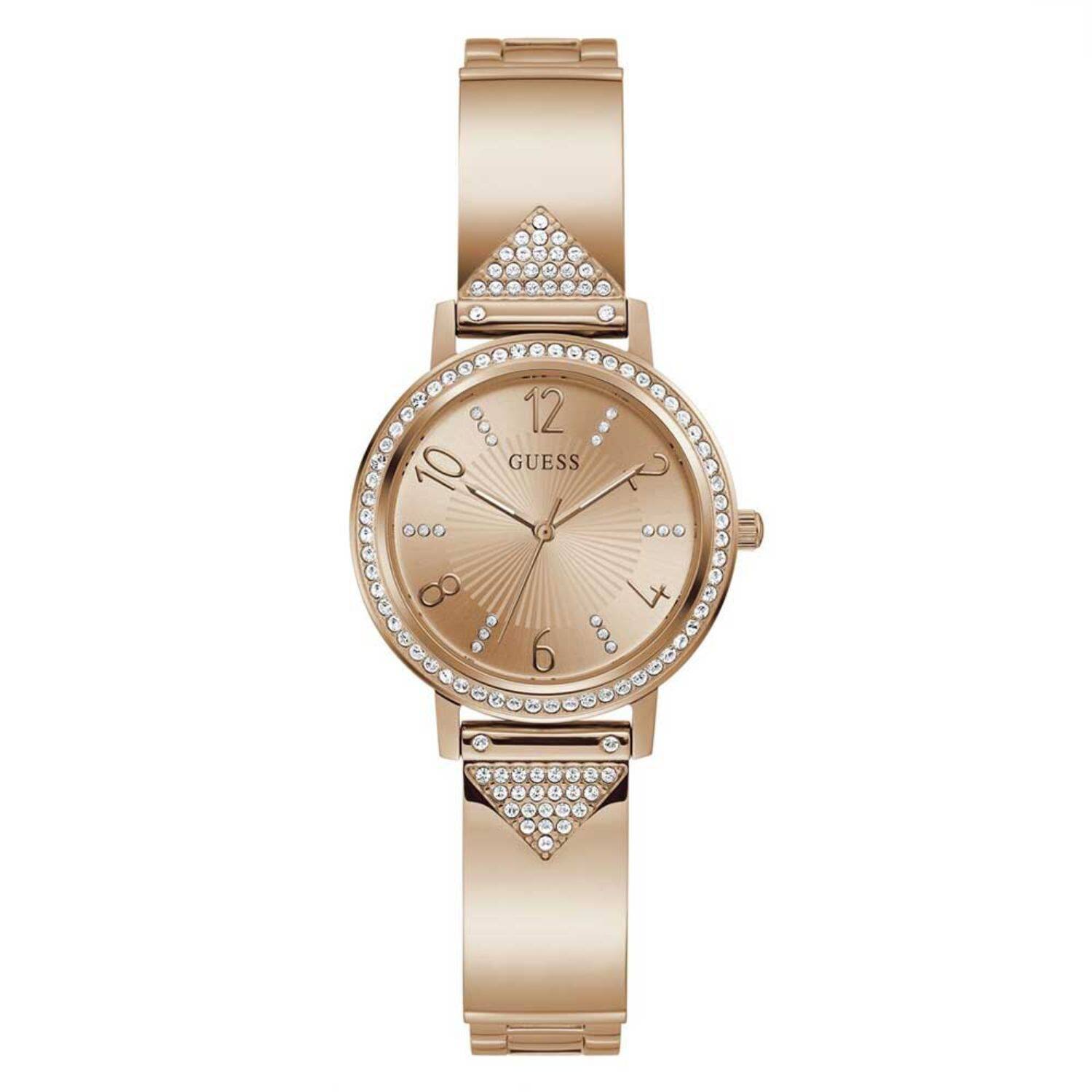 Front. Guess - Guess Women's Tri Luxe Rose gold Dial Watch - GW0474L3 - Rose gold.