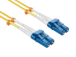 Cable Leader - OS2 LC to LC Fiber Patch Cable Single Mode 9/125 Duplex Short Boot for SFP+ Transceivers, Switches, Patch Panels - Yellow