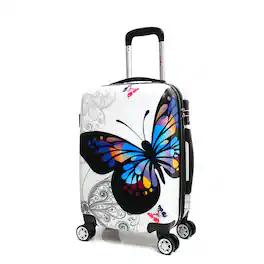 InUSA - Prints lightweight hardside Spinner Luggage 28" - BUTTERFLY