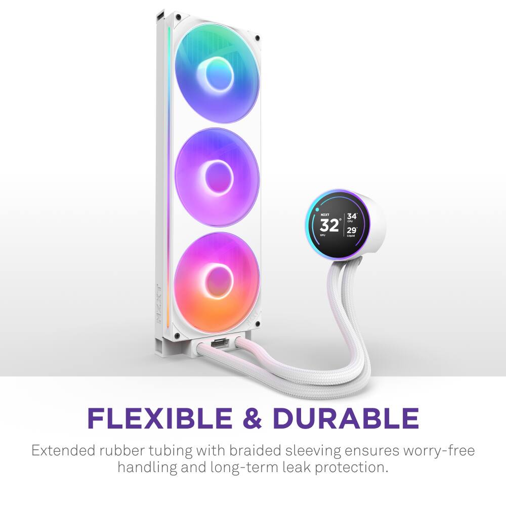 FLEXIBLE & DURABLE Extended rubber tubing with braided sleeving ensures worry-free handling and long-term leak protection.