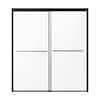 Front. VEVOR - Bathtub Shower Door, 56-60 in. W x 60 in. H, Semi-Frameless Double Sliding Tub Door, Semi-Frameless Bypass Tub Door - Black.