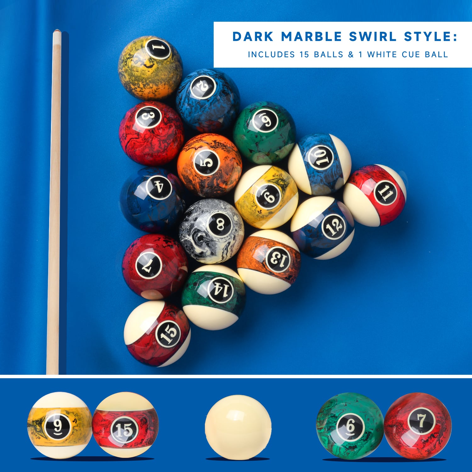 GSE Games & Sports Expert 2 1/4 Inch Dark Marble Swirl