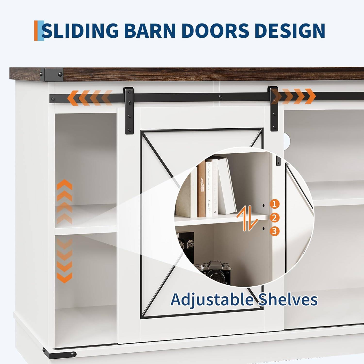 SLIDING BARN DOORS DESIGN

Adjustable Shelves