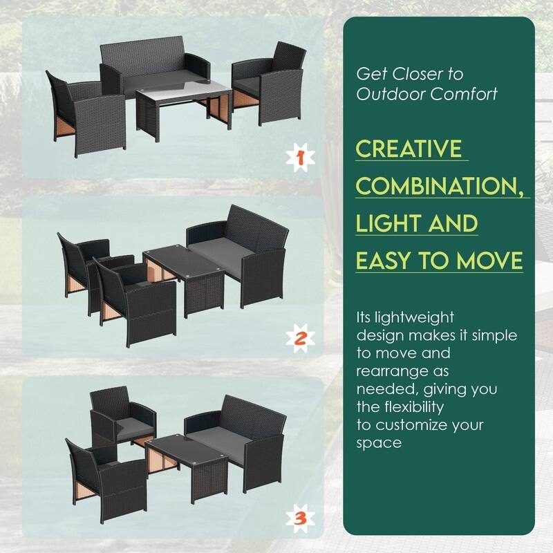 Get Closer to Outdoor Comfort

1. CREATIVE COMBINATION, LIGHT AND EASY TO MOVE

Its lightweight design makes it simple to move and rearrange as needed, giving you the flexibility to customize your space