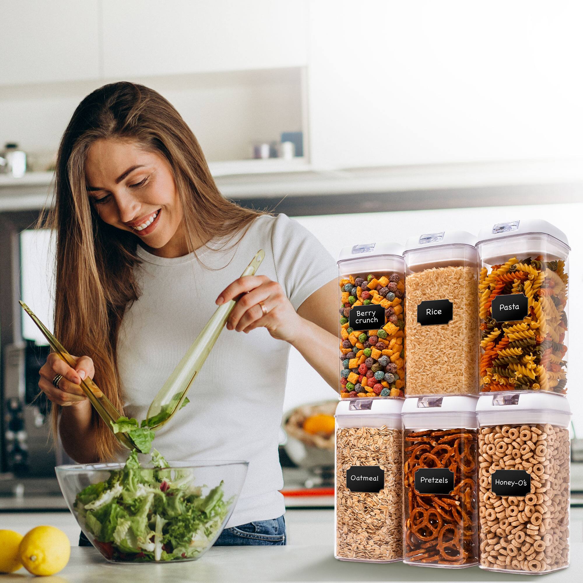 Berry crunch  
Rice  
Pasta  
Oatmeal  
Pretzels  
Honey-O's