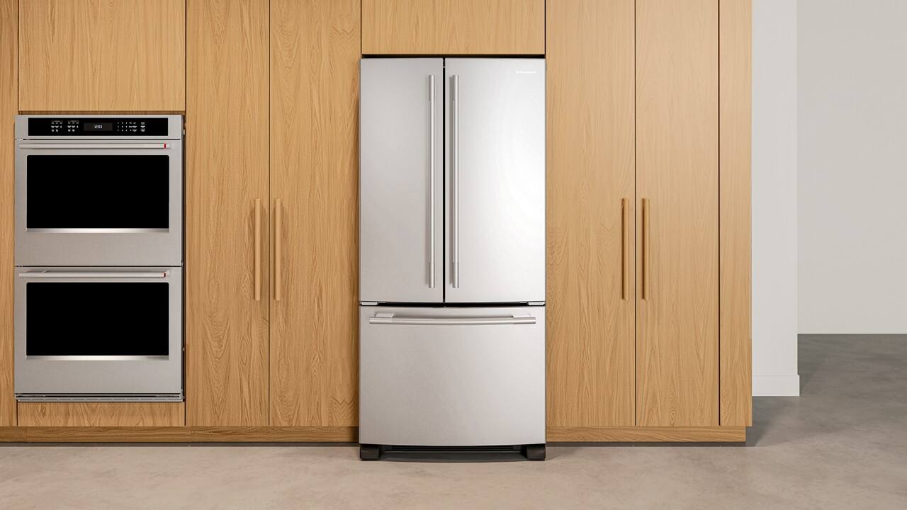Alt View 14. KitchenAid - 33 in. Wide 22 cu. ft.  French Door Refrigerator with Internal Water Dispenser - PrintShield Stainless.