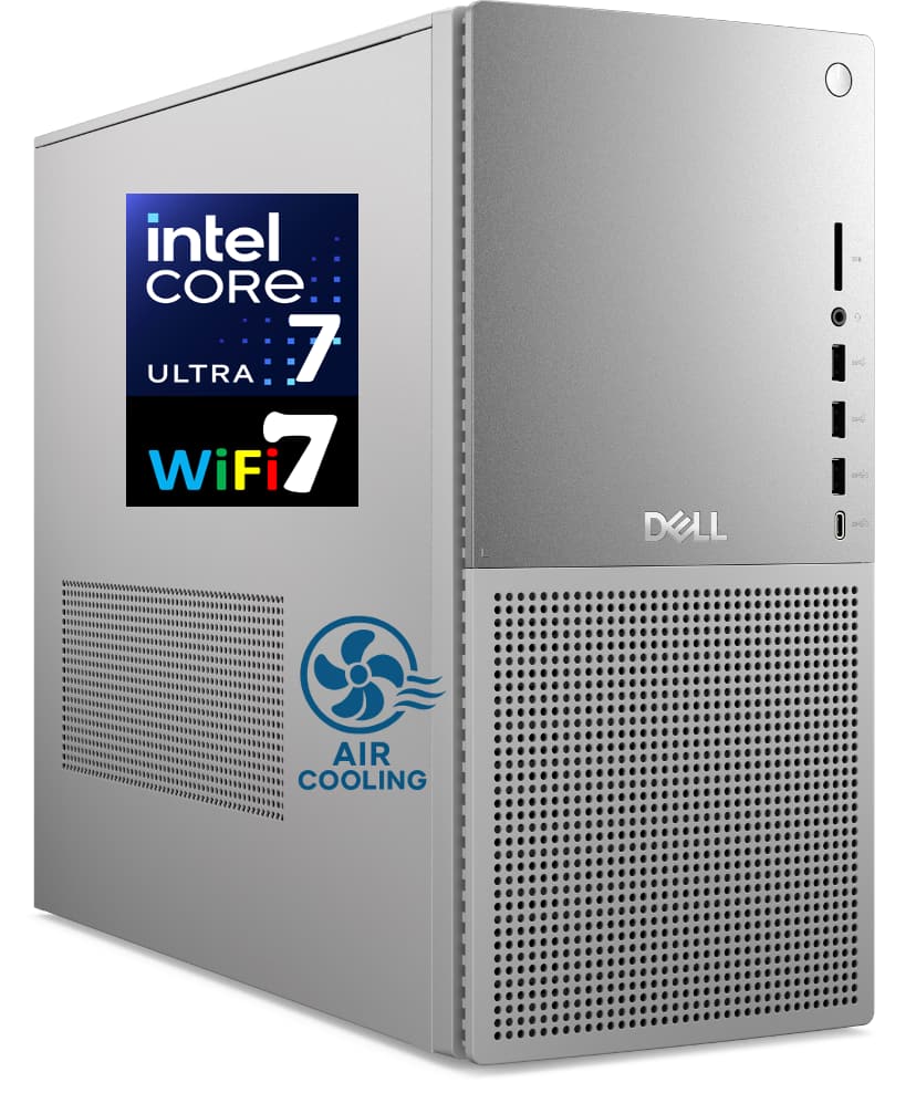 Dell - Tower Plus Desktop (Ultra 7-265, 16GB, 1TB SSD, Integrated Graphics, Win 11 Pro ) - Platinum