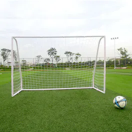Winado - Soccer Goal 8 x 5 ft Portable Soccer Nets Easy to Assemble PVC Frame, Design for Backyard Practice and Fun for Teens - White