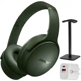 Bundle - Bose - QuietComfort Wireless Noise Cancelling Over-Ear - White Smoke