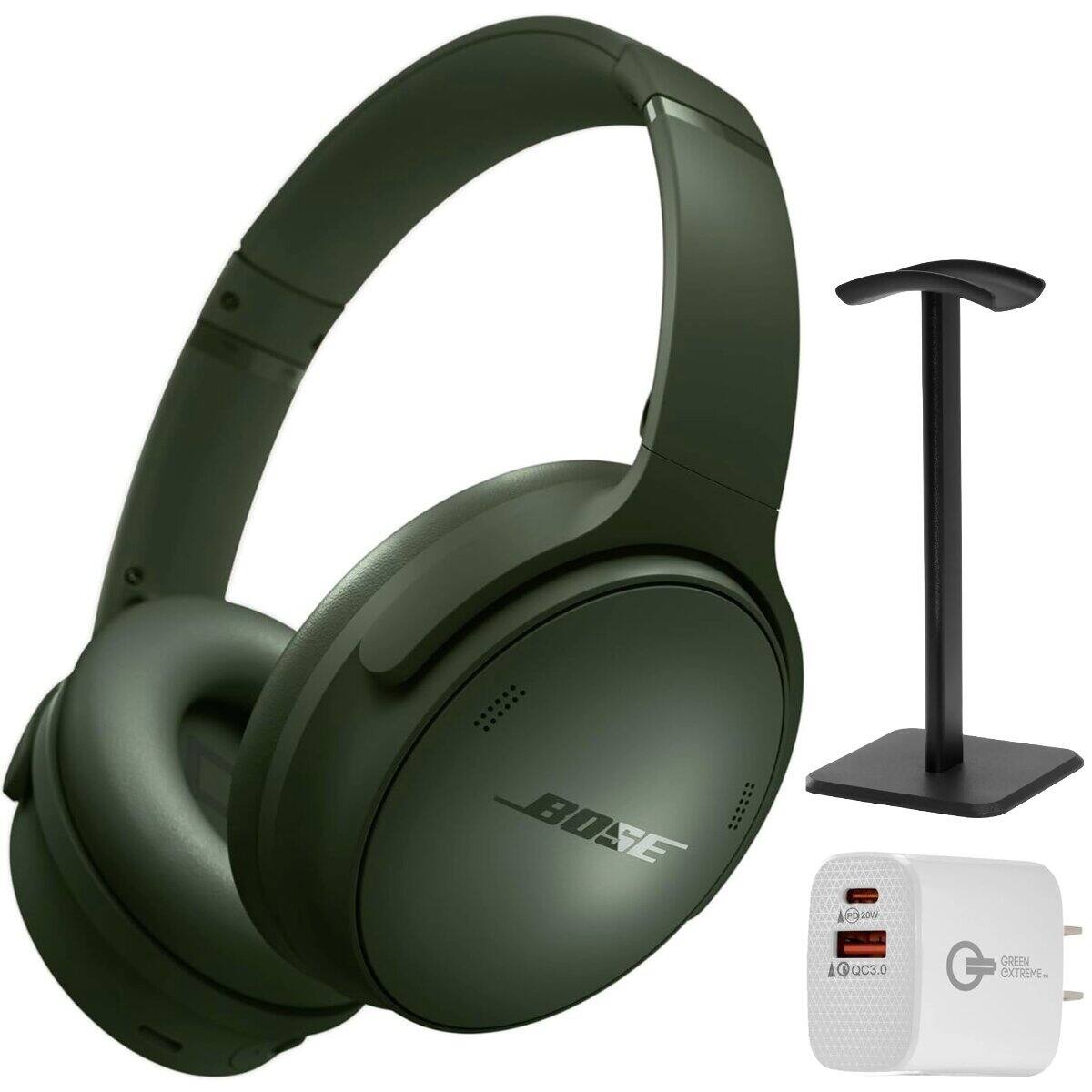 Bundle - Bose - QuietComfort Wireless Noise Cancelling Over-Ear - White Smoke