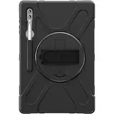 Front. SaharaCase - DEFENSE-X Series Case for Samsung Galaxy Tab S10 Ultra, Tab S9 Ultra, and Tab S8 Ultra - Black.