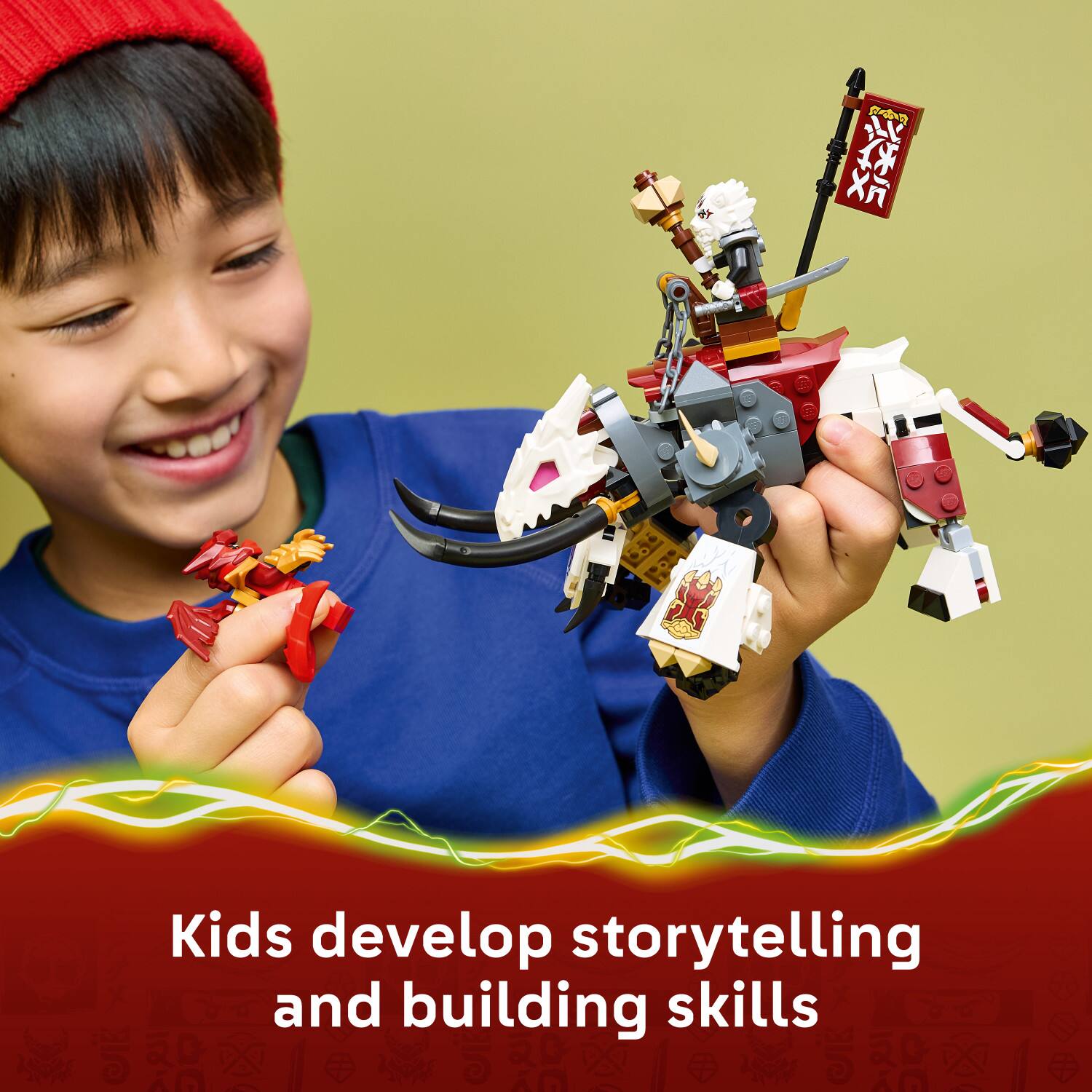 Kids develop storytelling and building skills