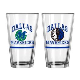 Logo Brands - Dallas Mavericks 16oz. Pint Glass Two Pack - Multicolor