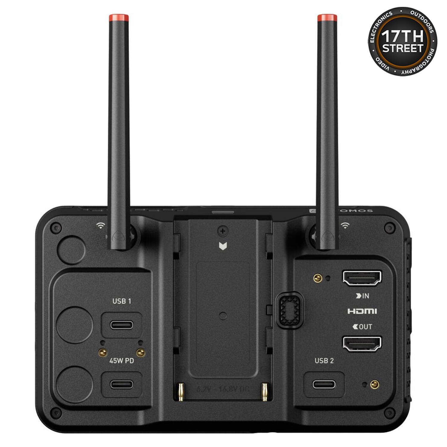 ELECTRONICS OUTDOORS 17TH STREET VIDEO AHATEOOLOd OMOS +  
USB 1 IN HDMI OUT 45W PD USB 2 62V 16.8V DC
