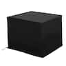 Nuu Garden - 31" x 31" x 25" Square Outdoor Fire Pit Cover with PVC Coating, Drawstring - Black