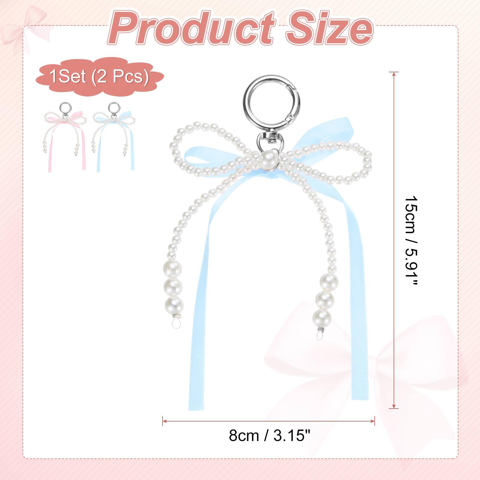Product Size: 1 Set (2 Pcs)  
Length: 15cm / 5.91"  
Width: 8cm / 3.15"