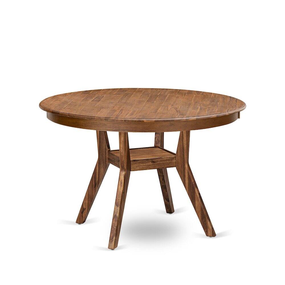 Front. East West Furniture - Dinner Table - Brown.