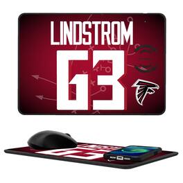 Keyscaper - Chris Lindstrom Atlanta Falcons Wireless Charger and Mouse Pad - Black