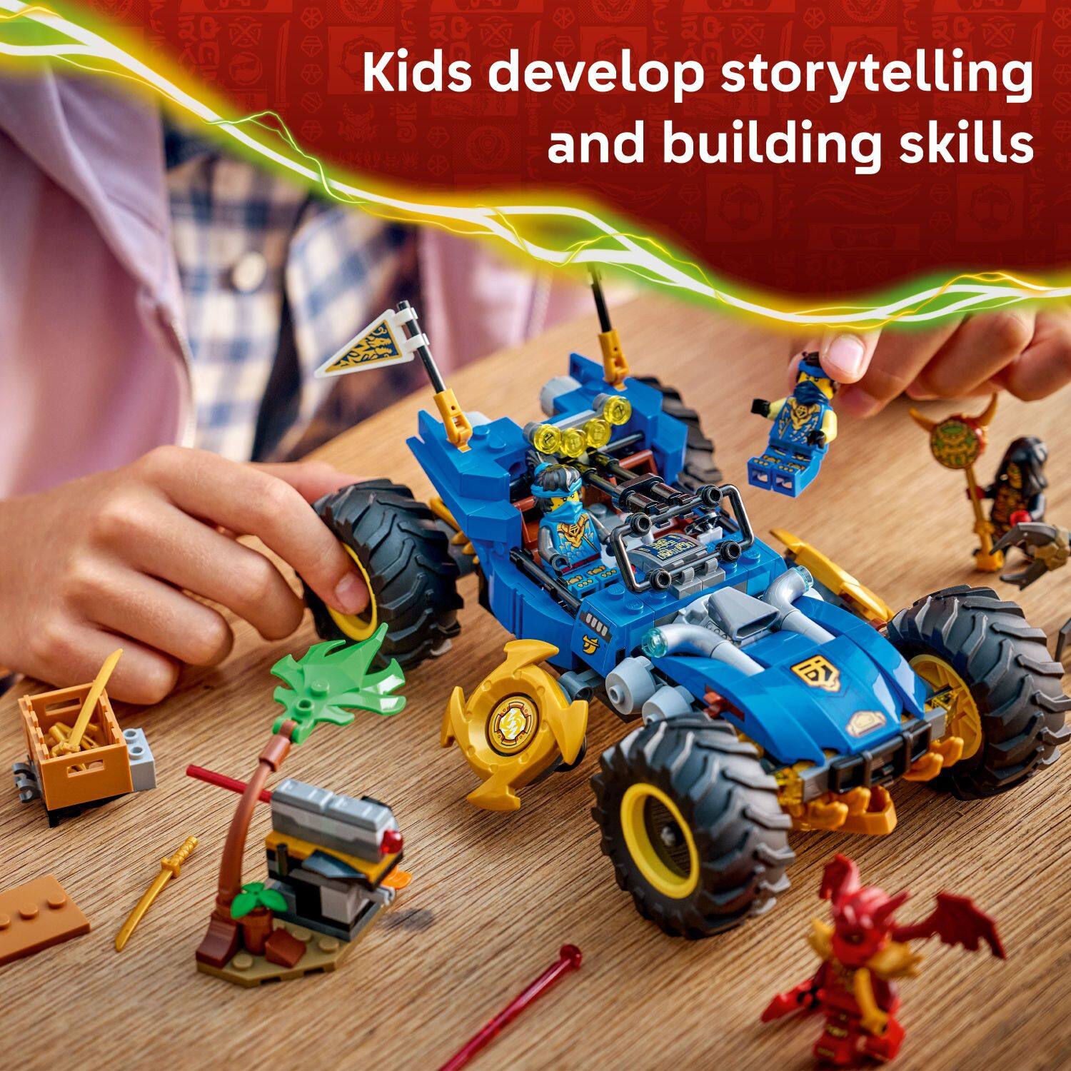 Kids develop storytelling and building skills