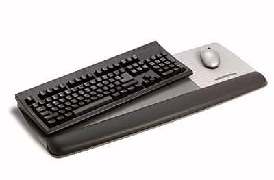 3M - Gel Wrist Rest with Platform for Keyboard and Mouse, Tilt Adjustable, Precise Mouse Pad - Gray