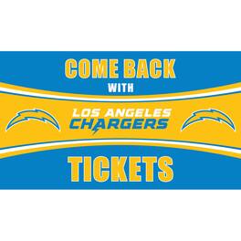 Evergreen Enterprises - Los Angeles Chargers 28" x 16" Come Back With Tickets Door Mat - Multicolor