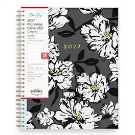 Blue Sky - 2027 Monthly Planner Calendar, 8"x10", Baccara Dark