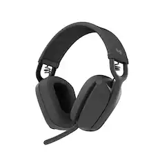 Front. Logitech - Zone Vibe 100 Wireless Bluetooth Over-the-Ear Headphones with Noise-Cancelling Microphone - Graphite.