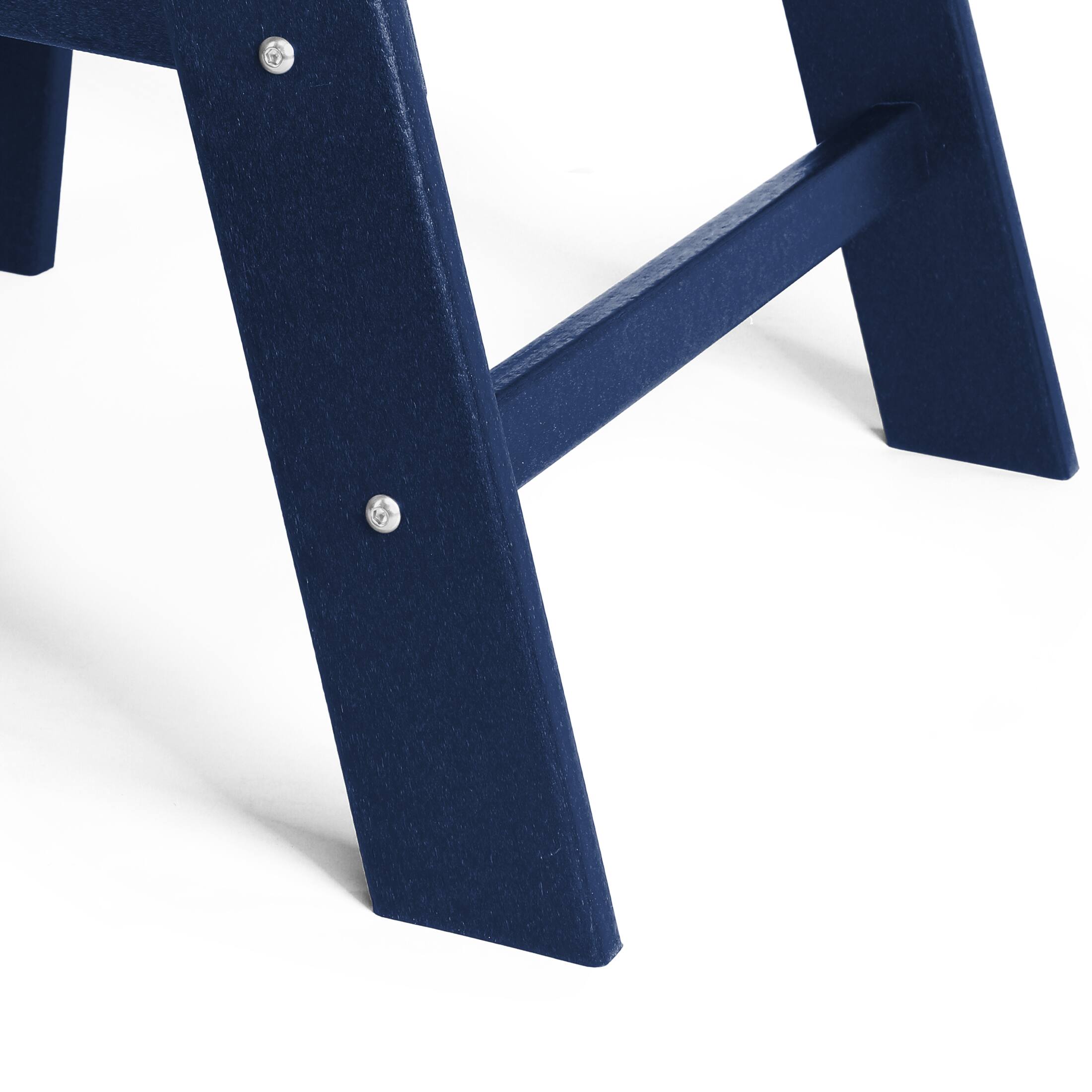 Alt View 7. WestinTrends - WestinTrends Ashore Outdoor Patio HDPE Plastic Modern Adirondack Dining Chair - Navy Blue.