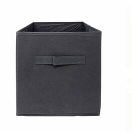 Kitcheniva - Fabric Storage Cube Bins Organizer Basket Containers Bins Fabric Handle 10 Inch 6 Pack Dark Gray