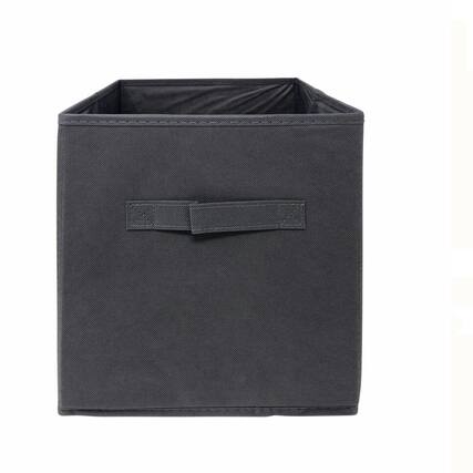 Front. Kitcheniva - Fabric Storage Cube Bins Organizer Basket Containers Bins Fabric Handle 10 Inch 6 Pack Dark Gray.