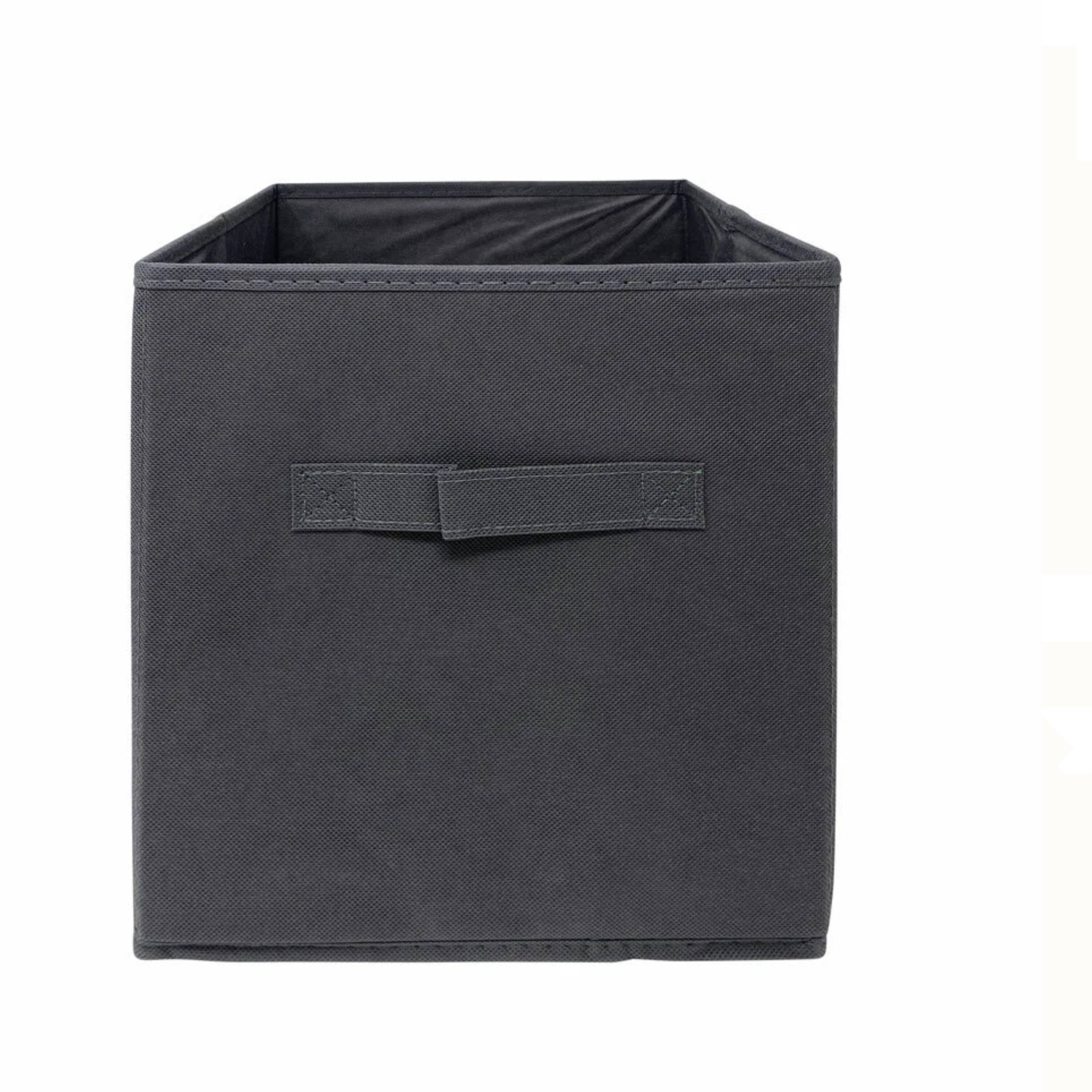 Front. Kitcheniva - Fabric Storage Cube Bins Organizer Basket Containers Bins Fabric Handle 10 Inch 6 Pack Dark Gray.