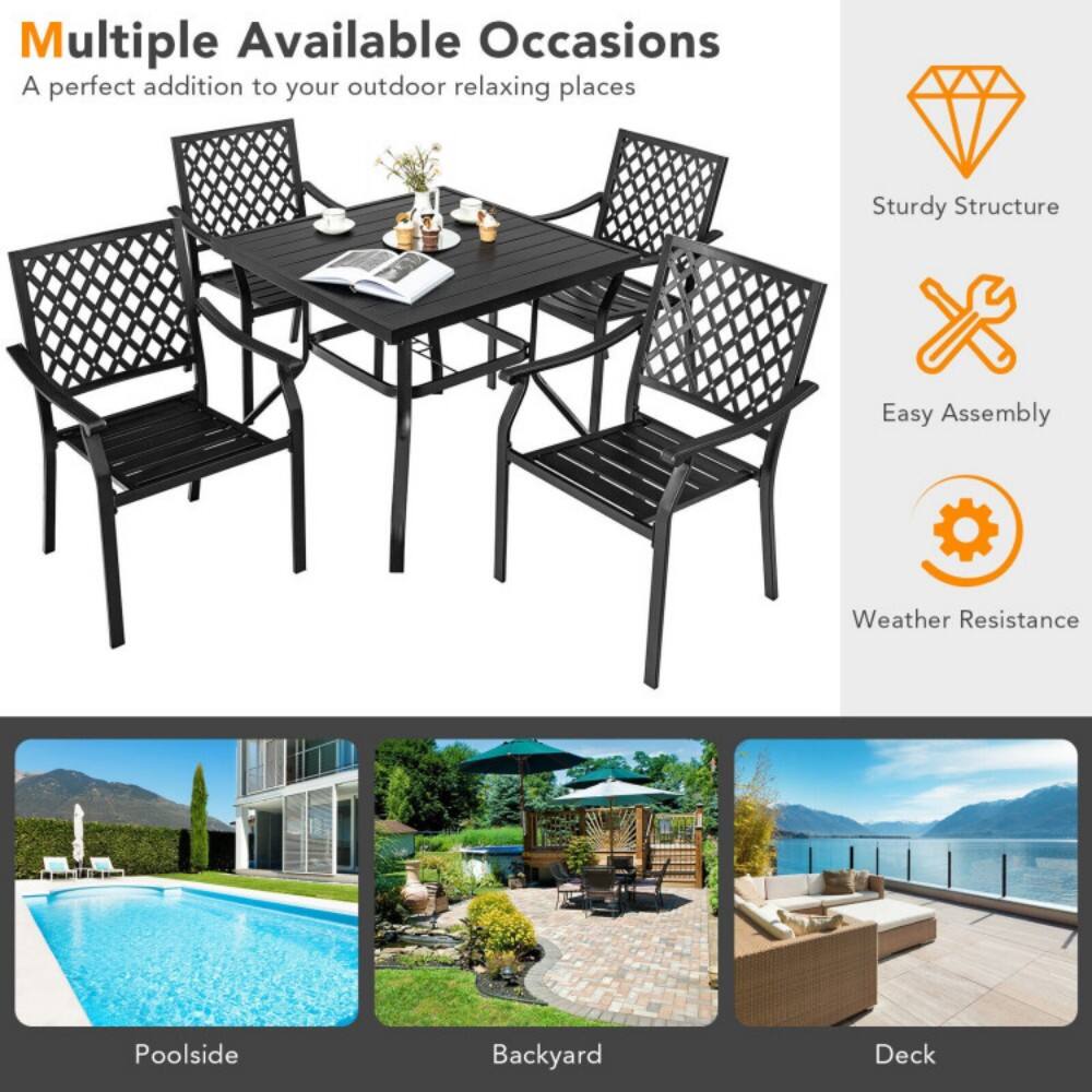 Multiple Available Occasions  
A perfect addition to your outdoor relaxing places  

Sturdy Structure  
Easy Assembly  
Weather Resistance  

Poolside  
Backyard  
Deck