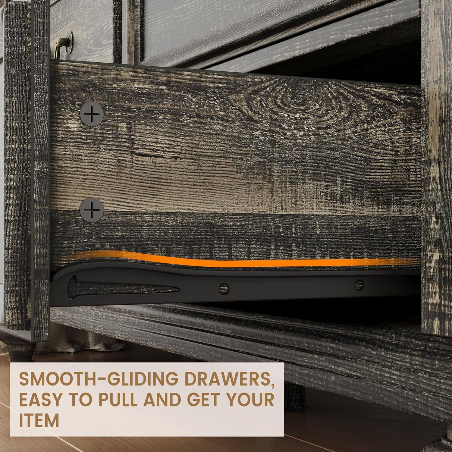 SMOOTH-GLIDING DRAWERS, EASY TO PULL AND GET YOUR ITEM