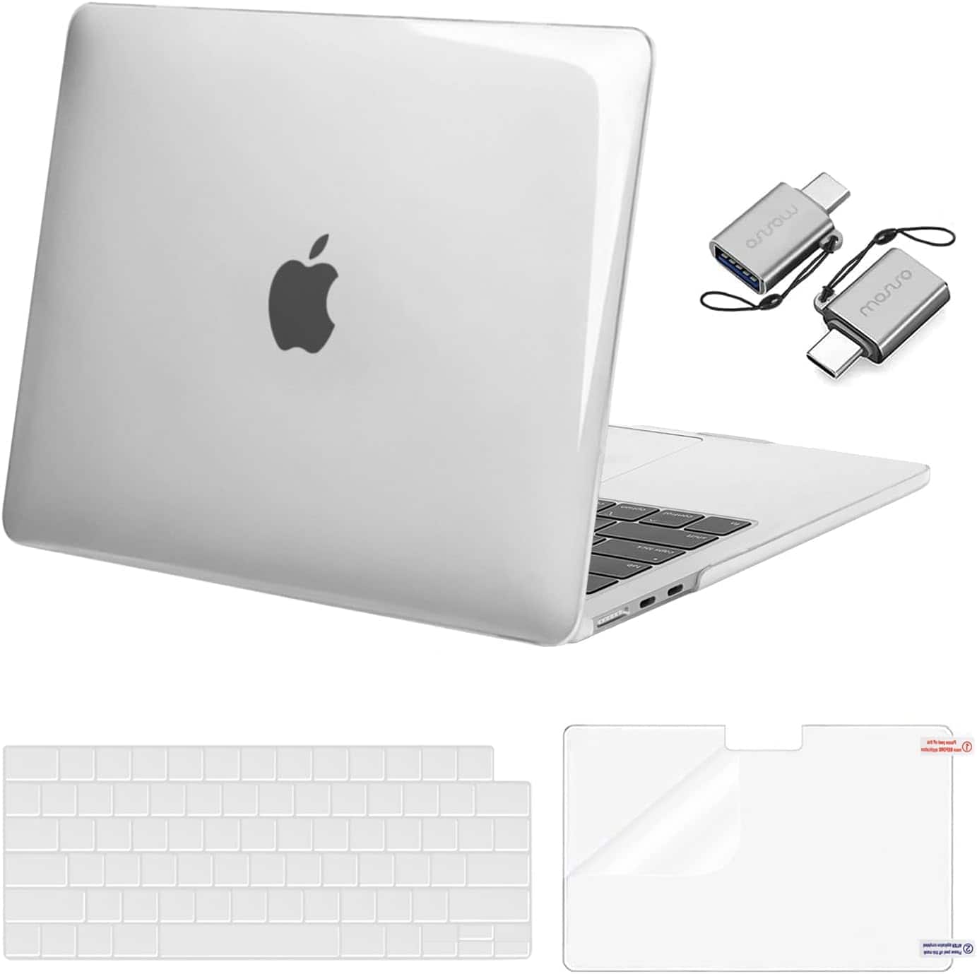 mosiso - Case for MacBook Air 13 inch M5 M4 M3 M2 A3449 A3240 A3113 A2681 (2022-2026) - Crystal Clear