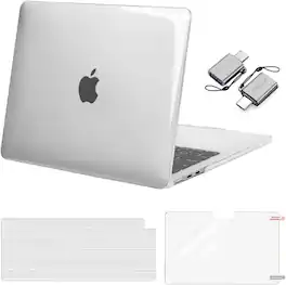 mosiso - Case for MacBook Air 13 inch M5 M4 M3 M2 A3449 A3240 A3113 A2681 (2022-2026) - Crystal Clear