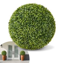 VEVOR - Artificial Topiary Ball, 23 inch Faux Boxwood Plant Balls, Fake Silk Tree Look Real, Easy Assembly for Decor Front Porch - Green