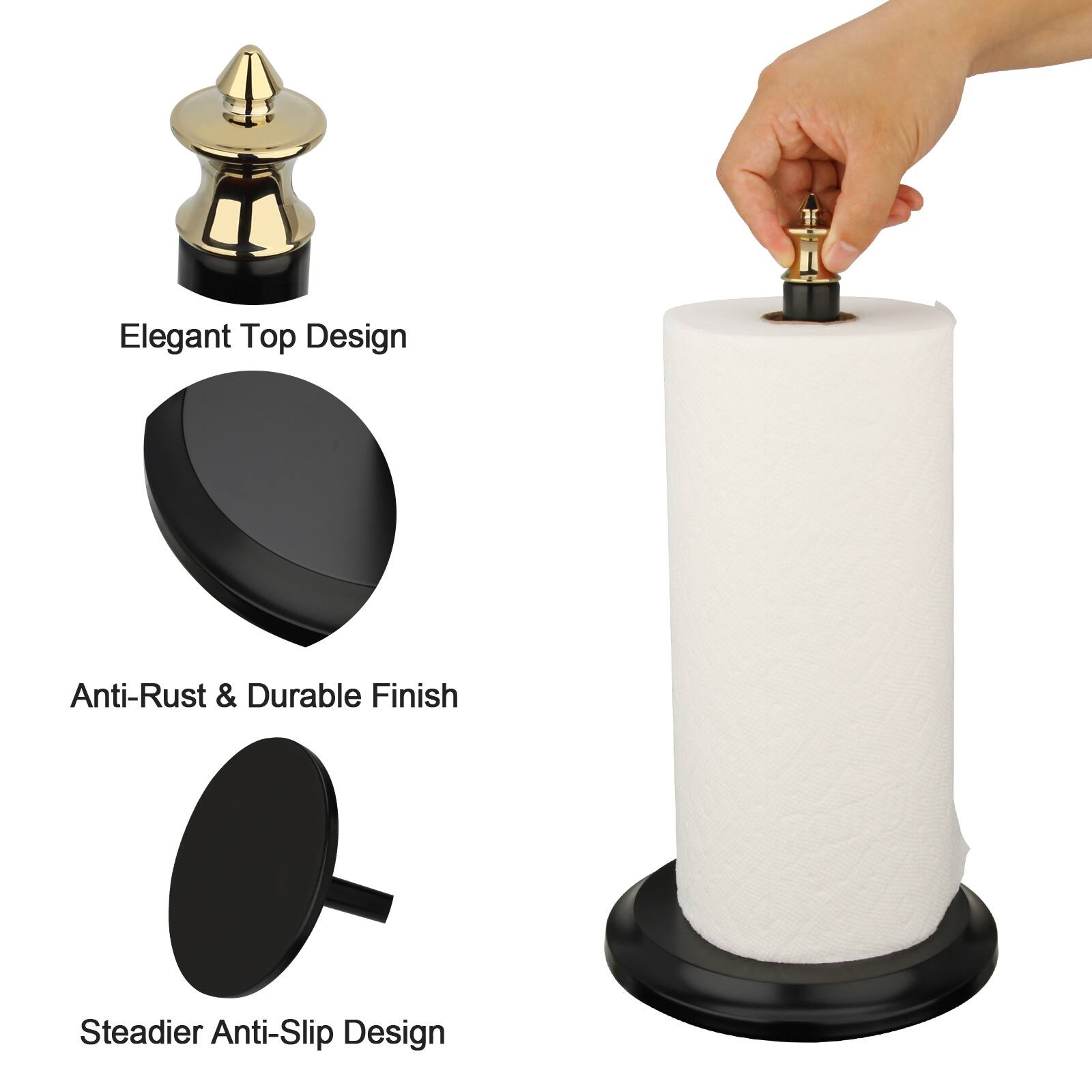 Elegant Top Design  
Anti-Rust & Durable Finish  
Steadier Anti-Slip Design