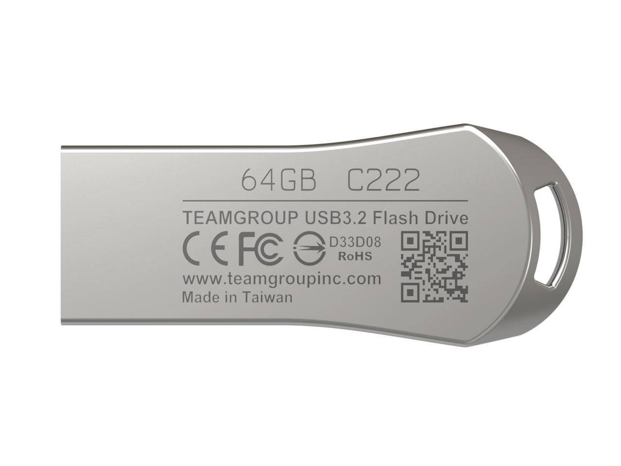 64GB C222 TEAMGROUP USB3.2 Flash Drive  
D33D08 CE FC RoHS  
www.teamgroupinc.com  
Made in Taiwan