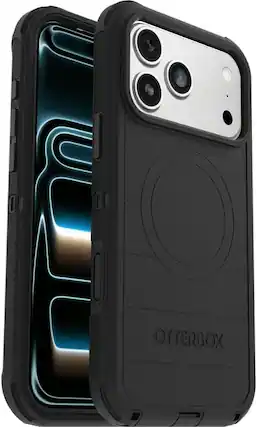 Front. OtterBox - OtterBox - Defender Series Pro Case Hard Shell for Apple iPhone 18 Pro Max and Apple iPhone 17 Pro Max - Black.