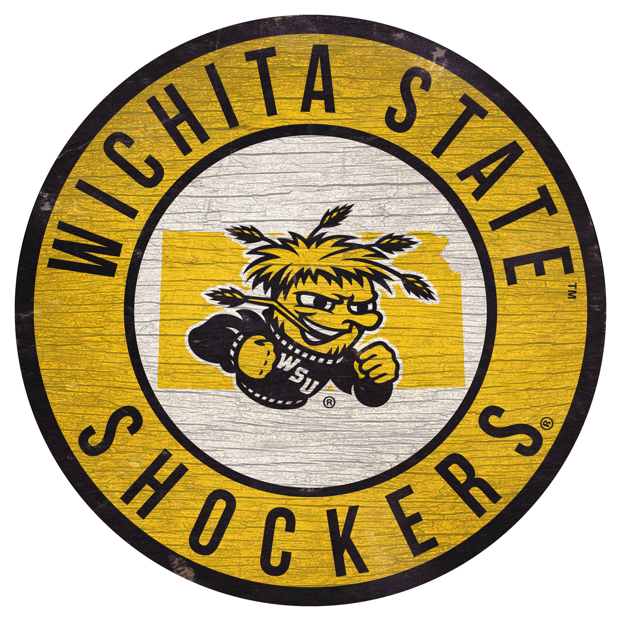 Wichita State Shockers 12'' x 12'' State Circle Sign